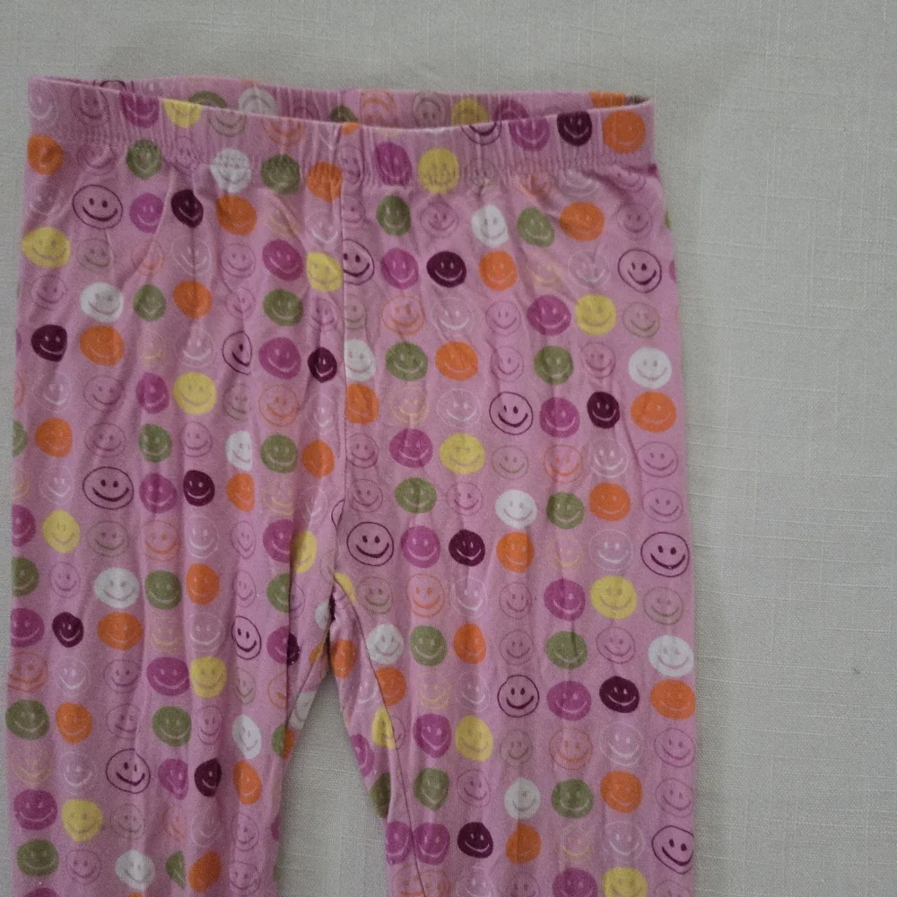 Pink Chicken Smiley Face Pink Pajama Pants Girls 6